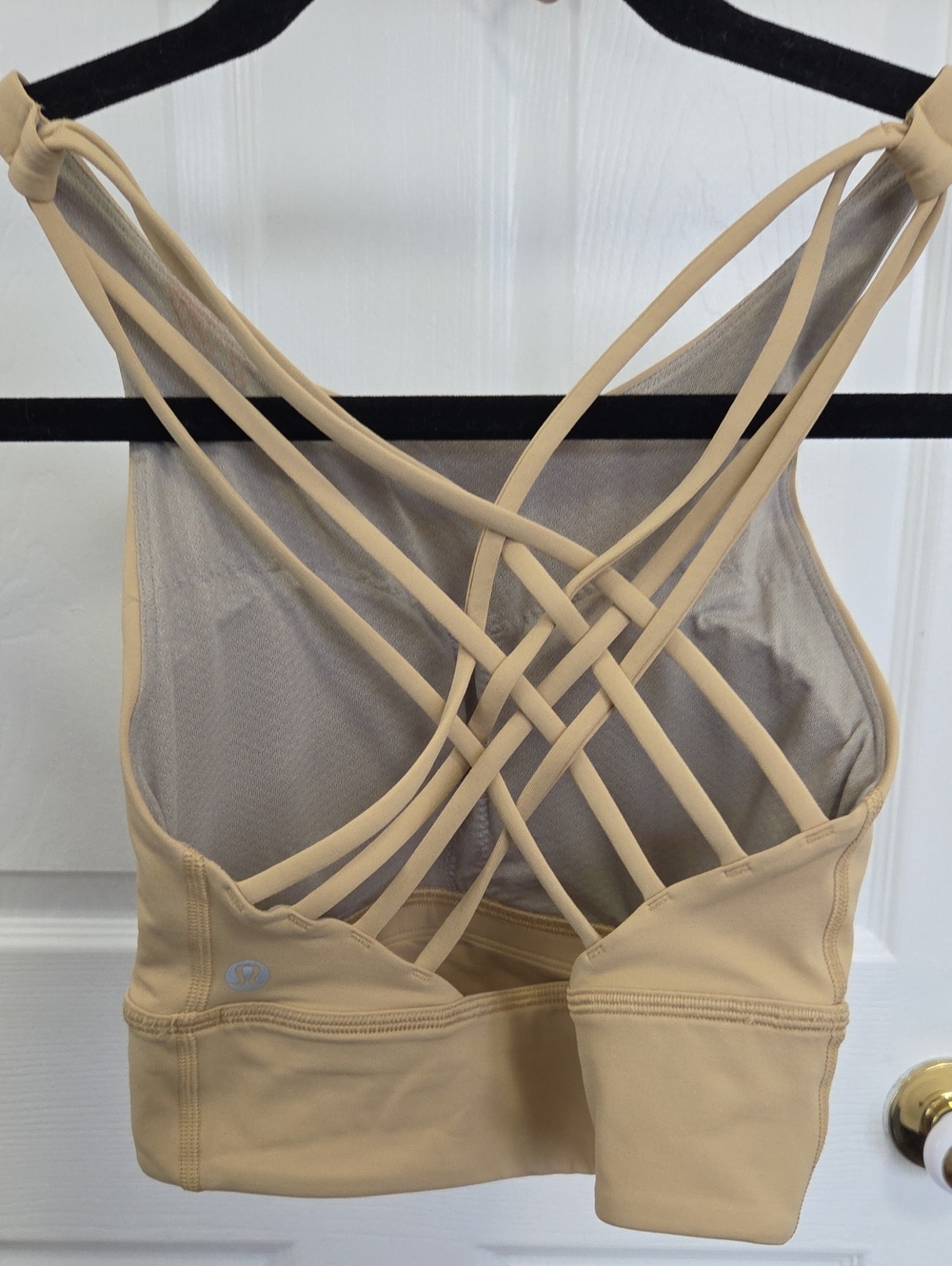 lululemon athletica Beige Strappy Sports Bralette